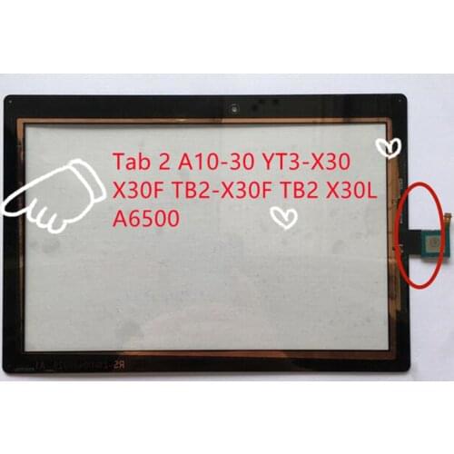 10.1 inch For Lenovo Tab 2 A10-30 YT3-X30 X30F TB2-X30F TB2-X30L A6500 Touch Screen Digitizer Glass Panel