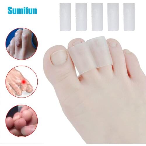 12pcs Silicone Gel Finger Sleeve Toe Protectors Huallx Sepatator Feet Care Insoles Foot Corn Blisters Callus Cover Pain Relief