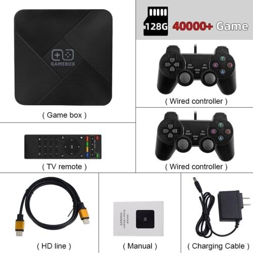 13 Emulator dual booting Android tv and linux gamebox super console G5 game box HD MINI PC128GB build in 40000 games
