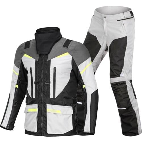 2020 LYSCHY Professional Motorcycle Jacket & Pants Suit Detachable 3 in 1Waterproof Warm Winter Touring Moto Riding Jacket suits
