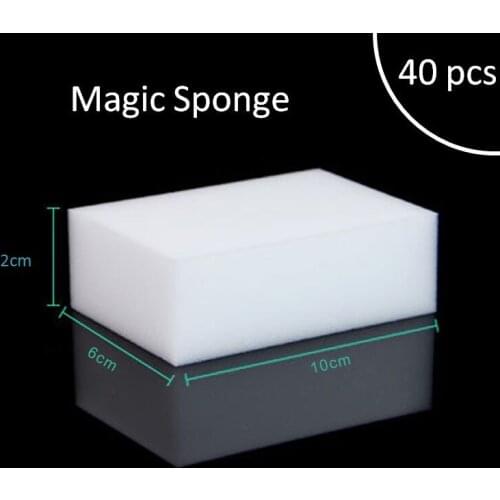40PCS Magic Sponge Eraser Melamine sponge Multi-Functional Kitchen Bathroom Cleaning Tools NanoSponge konjac sponge scouring pad