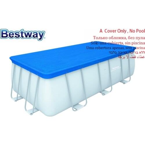 58232 Bestway 3.96mx1.85m Cover for 4Mx2M Swimming Pool 156"x73" Pool Dust Cover Pool Lid Against Rain,Leaves,Sun,Cold NOT Pool