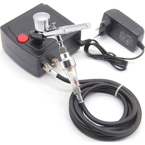 Dual Action Airbrush Spray Gun Air Compressor Kit Art Painting Tattoo Manicure Craft Cake Spray Model Air Brush Nail Tool Set