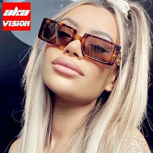 AKA VISION 2021 Small Retro Sunglasses Women Luxury Brand Eyewear Women/Men Vintage Eyeglasses Women Rectangle Oculos De Sol