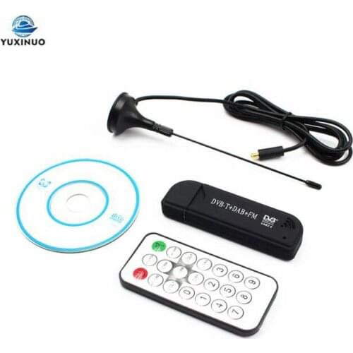 USB 2.0 Digital DVB-T SDR+DAB+FM HDTV TV Tuner Receiver SDR TV Stick Dongle RTL2832U + FC0012 with Remote Control Tuner Recorder
