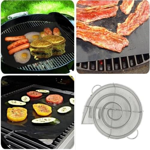 1 Pcs Barbecue Smoke Box Cold Smoke Generator Stainless Steel Grill Net Outdoor Smoking Barbecue Net BBQ Tool Accessories