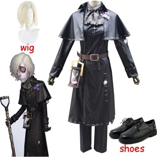 Game Identity V Cosplay Costumes Grave Keeper Andrew Kreiss Cosplay Costume Original Skin Black Uniforms Costume Suits Survivor