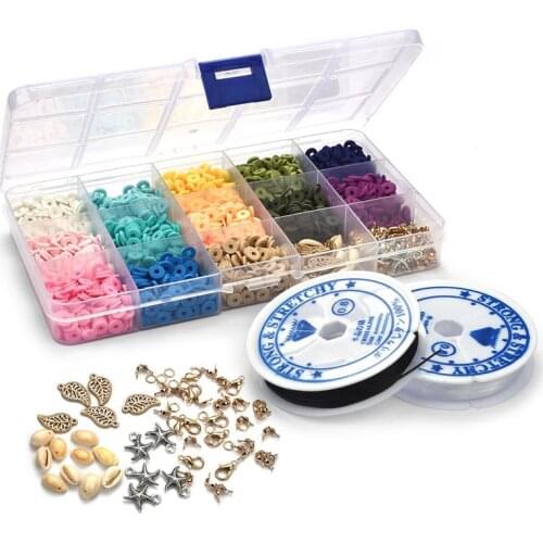 6mm Round Polymer Clay Beads DIY Necklace Bracelets Bohemia Pendant Soft Pottery Beads Chip Disk Loose Spacer For Jewelry Making