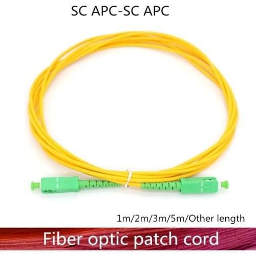 5pcs/lot SC/APC-SC/APC Fiber Optic Patch Cord Cable SC-SC 1/3/5/10/20/30M Jumper Single Mode Simplex 2.0mm Optical Fibra