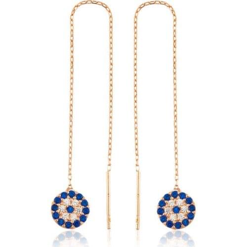 Original 925 Sterling Silver Chained Evil eye Earring , Quality products , Flashy Designs , Hundreds of kinds of earrings