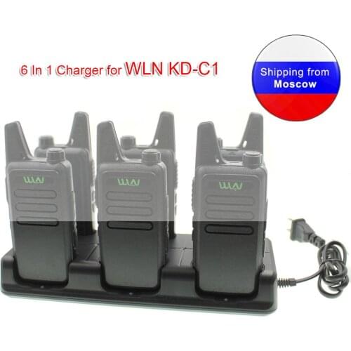 WLN Walkie Talkie 6 In 1 Charger For Mini Radio KDC1 UHF Two Way Radio KD-C1 Unit Charging