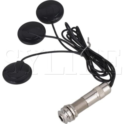 Jack Pickup System for Guitar Bass Mandolin Ukulele with 3 Transducers 6.35mm