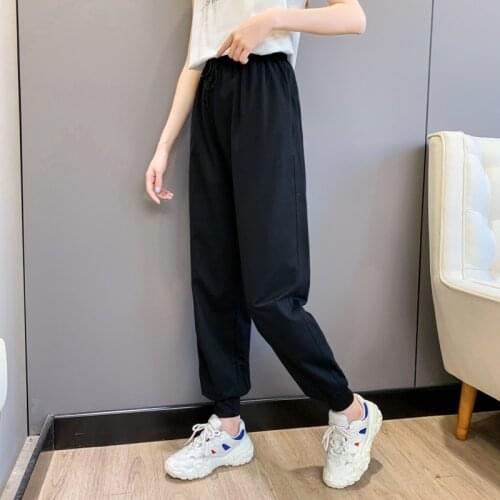 Sweatpants Women Trousers Autumn 2021 New Loose Fashion Oversize Harem Pants Balck Female Joggers Streetwear