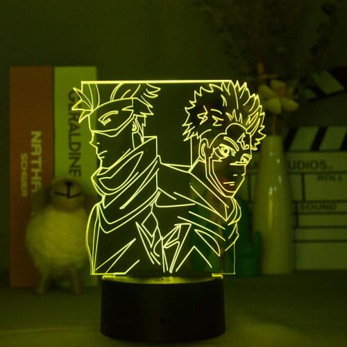 Anime Jujutsu Kaisen Satoru Gojo LED Night Light Yuji Itadori for Room Deco Birthday Gift Ryomen Sukuna Figurine 3D Sensor Lamp