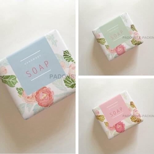 Rose Flower Printed Soap Wrapping Paper Packaging for Handmade Soap Pure Cold-process Soap Wrapper