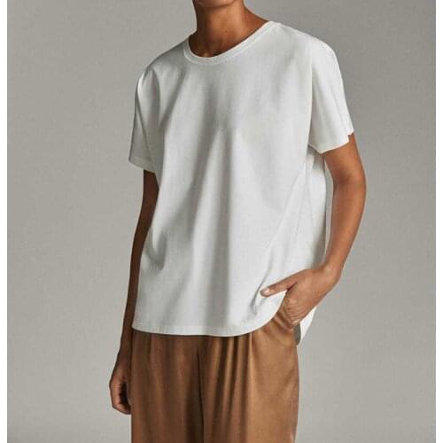 Withered Summer T shirt Women England Style Simple Solid O-Neck Cotton Match Basic Harajuku Tshirt Camisetas Verano Mujer 2021