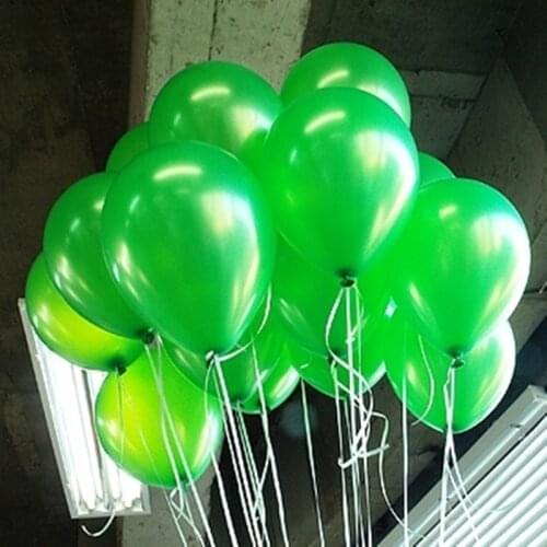100p50p 12inch Green latex balloon air balls inflatable wedding party decoration birthday kid party Float balloons Free shopping