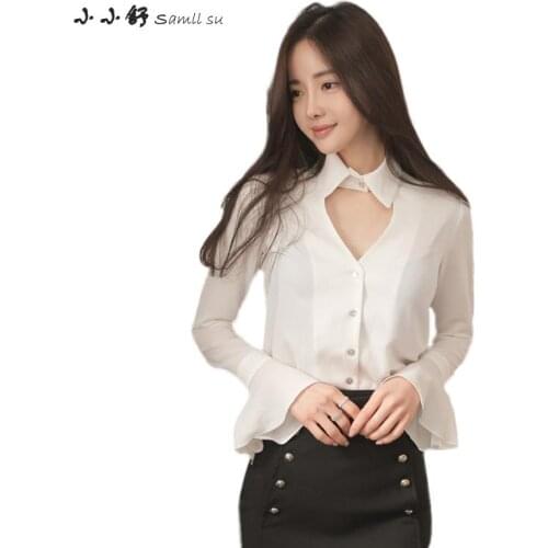 2 Pieces 2017 Summer Office White Vneck Shirts Dresses Women Black Mini Necktie Flare Sleeve Sundress Vestidos De Festa