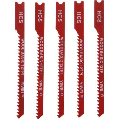 5pcs Durable U-shank High Carbon Steel 12 TPI Reciprocating Saw Blade Cutter For Wood Jig Cutting63HF