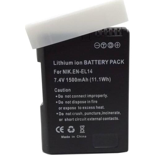 EN-EL14 EN-EL14a ENEL14 EL14 1500mA en el14 Camera Battery For Nikon D5300 D5200 D5100 D3300 D3200 D3100 P7100 P7700 P7800 P7000