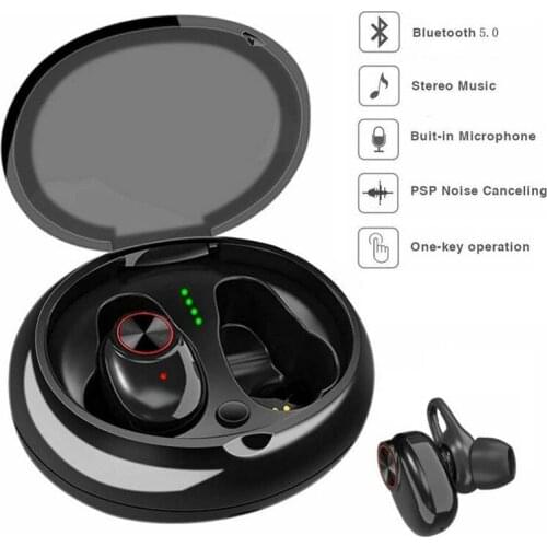 Bluetooth Earphones Wireless Headset Noise Cancelling TWS Earbuds with Mic for iPhone Samsung LG Motorola Android Universal