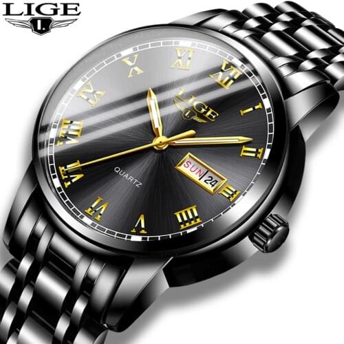 2020 Business Watch For Men LIGE Fashion Mens Watches Top Brand Luxury Date Dial Clock Male Simple Waterproof Sport Wristwatch