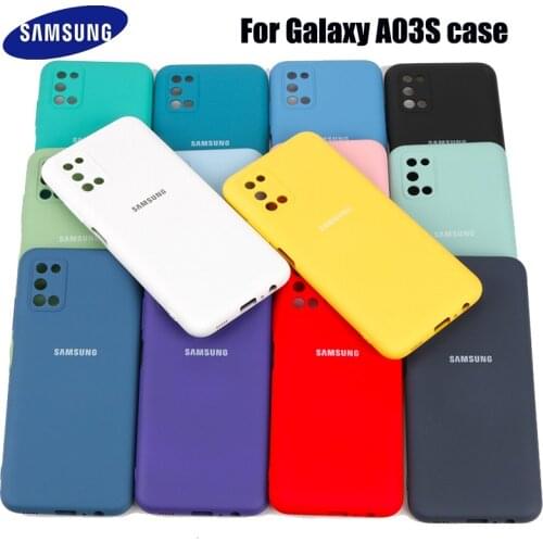 A03s Case Samsung Galaxy A03S A 03S Silky Silicone Cover Original High Quality Soft-Touch Back Protective Shell 14 Colour