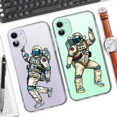 Space station astronaut Phone Cases For iphone SE 12 11 Pro Max X XR XS MAX 7 8 plus 6s plus 2020 case Cover