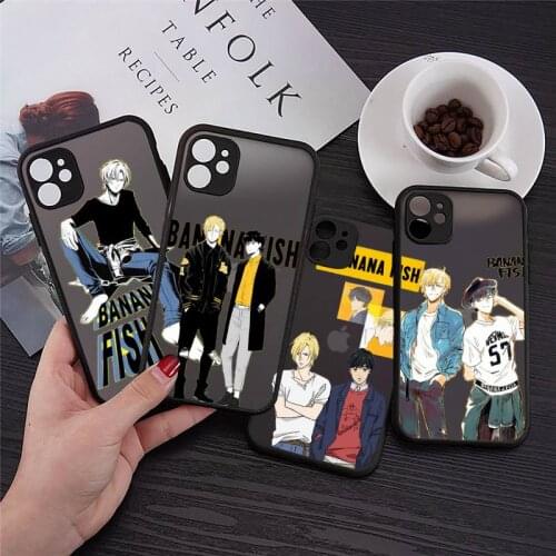 Banana Fish Anime Phone Case For iphone 12 11 8 7 plus mini x xs xr pro max matte transparent cover