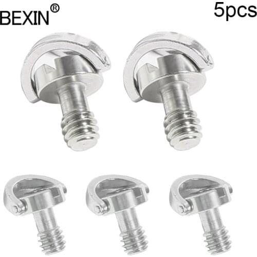 Stainless steel 1/4 "d-ring safely Camera Screw for DSLR Camera Tripod quick release Plate Connect the tripod and camera