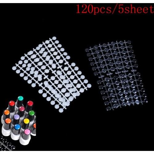 120 Tips Nail Art Polish Palette Dot Flat Manicure Nail Color Card Nail Art UV Gel Polish Display Shelf False Nail Tips Manicure