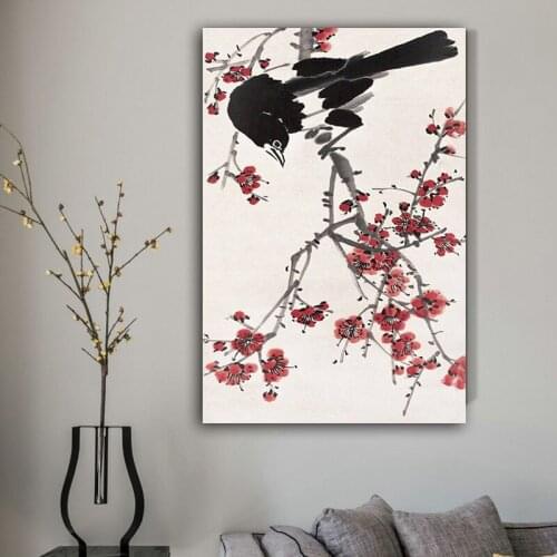 DIY colorings pictures by numbers withThe magpies plum flower painting picture drawing painting by numbers framed Home