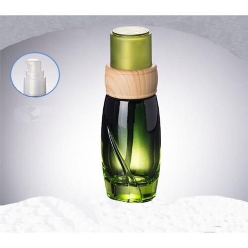 Essence Packing Bottle Press Pump Vial Empty Glass Cosmetic Container Makeup Emulsion Refillable Bottle Astringent Vial 40ML