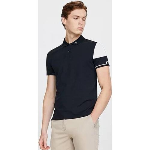 JL Golf Apparel Mens Short-Sleeved Breathable Quick-Drying Outdoor Sports and Leisure Wicking Anti-Wrinkle Activating Top