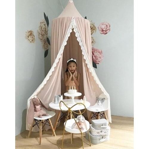 Round Baby Bed Mosquito Net Dome Hanging Cotton Bed Canopy Princess Nice Curtain For Hammock Baby Kid Room Decor Dossel
