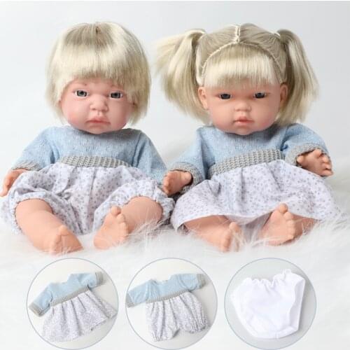 12 inch DIY bebe reborn doll lifelike newborn short hair Baby boy and girl dolls 30cm Simulation soft Silicone waterproof toys