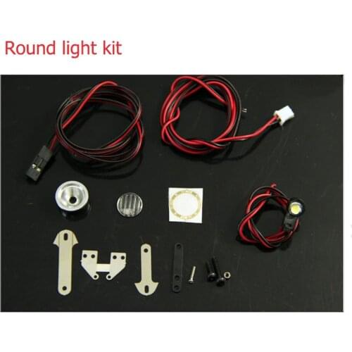 Metal Round Light With Border Water Sticker for 1/14 Tamiya RC Tractor Climbing Truck Upgrade Parts