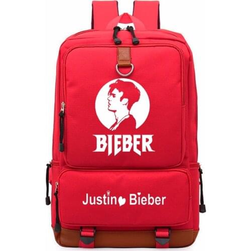 WISHOT justin bieber fashion backpack school bag for teenagers School Bags travel Casual Laptop Bags Rucksack
