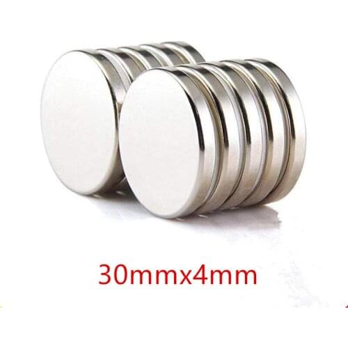 10/20/50/100Pcs 30x4mm Powerful Round Rare Earth Magnets N35 Neodymium Magnet Fridge Whiteboard DIY Kitchen Office School Magnet