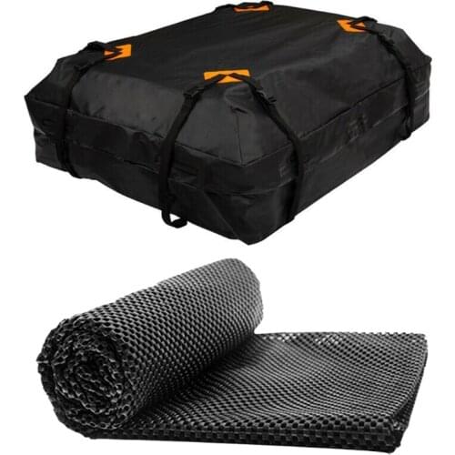 2021 New Rooftop Cargo Carrier 420D Oxford Cloth Car Top Roof Bag for With/Without Rack Vehicles