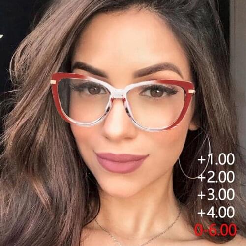 Reading Womens Glasses Vintage Square Sexy Red Computer Clear Lens Eyewear Frames Luxury Brand Prescription Glasses Female