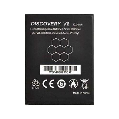 Original Guophone v8/discovery v8 phone battery 2800mah for Guophone V8 Waterproof Phone Android 4.4 -free shipping