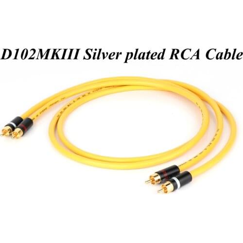 Pair X41218 Hifi Audio D102MKIII Silver Plated RCA Cable