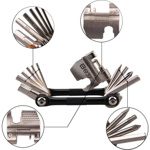 Portable Bicycle Bike Tools Repair Set Bicycle Repair Tool Kit Wrench Screwdriver Chain Carbon Steel Bicycle Multifunction Tool