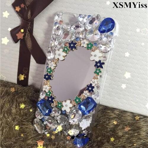 XSMYiss Luxury Fashion 3D Full Bling Crystal Diamond Mirror Phone Case Cover For iphone 11 Pro MAX Pro XS Max XR X 8 7 6 6S Plus