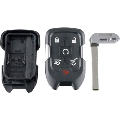 Replacement Keyless Entry Remote Smart Key Fob Case Shell for GMC Yukon 4 Buttons Key Fob Cover