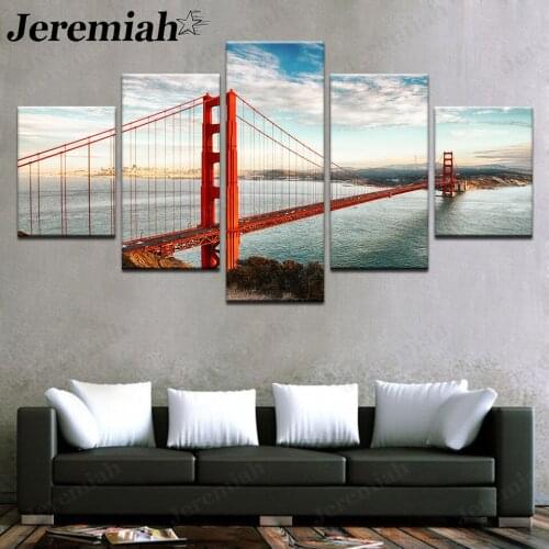 Modern Golden Gate Bridge Canvas Poster Architecture Landscape Painting Wall Art Nordic Home Living Room Wall Decoration