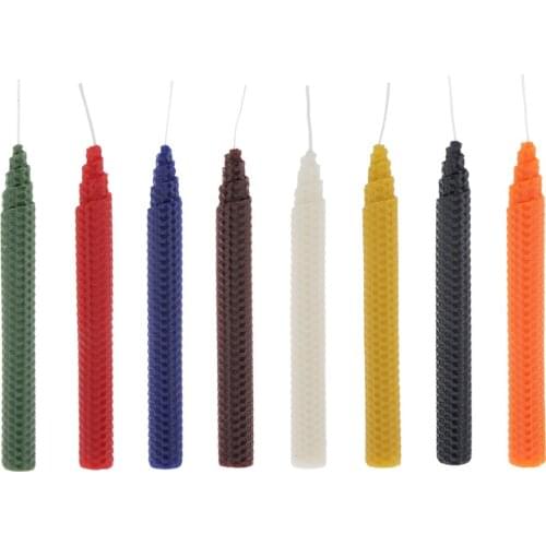 Beeswax Taper Candles – Handmade, All Natural, 100% Pure Unscented Bee Wax Candle - 8.27 Inch Tall, Home Decorative