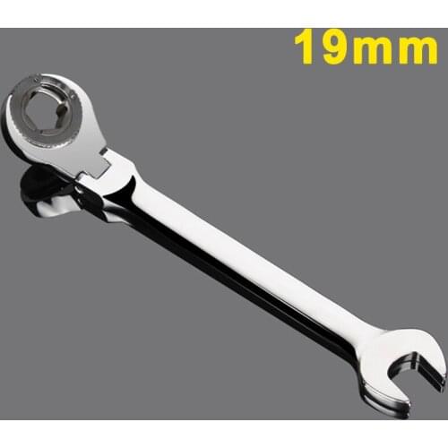 Tubing Ratchet Wrench Spanner with Flexible Head Adjustable High Hardness Tool XH8Z