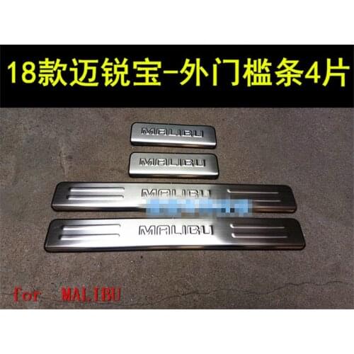High quality stainless steel Scuff Plate/Door Sill Protector Sticker Car Styling For 2012-2018 Chevrolet MALIBU Car styling